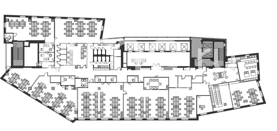 Планировка офиса 1311.7 м², 15 этаж, Бизнес-центр «Новосущевский»